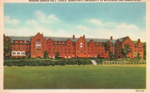 Vintage Postcard 1930's Mosher Jordan Hall Girl's Dormitory University Michigan