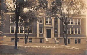 Brandon Vermont High School Real Photo Vintage Postcard AA43579