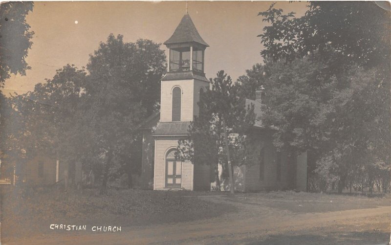 G41/ Nemaha Nebraska RPPC Postcard 1912 Christian Church Building