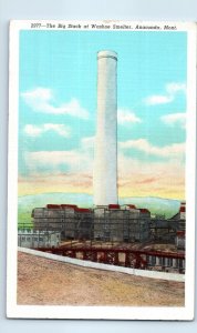 The Big Stack at Washoe Smelter Anaconda Montana Postcard