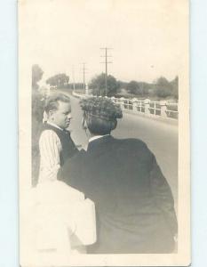 Pre-1915 rppc Abstract BACK OF MAN'S HEAD WEARING HAT SHOWN Lafayette IN HM3802