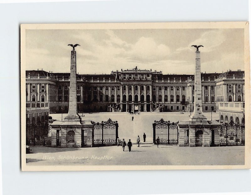 Postcard Schönbrunn, Haupttor, Vienna, Austria