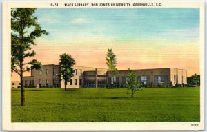 M-62516 Mack Library Bob Jones University Greenville South Carolina