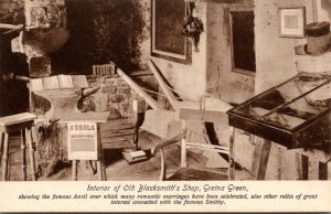 Scotland Gretna Green Interior Of Old Blacksmith's Shop