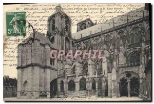 Old Postcard Bourges The Old Prison Cathedral Chapter and the Tower