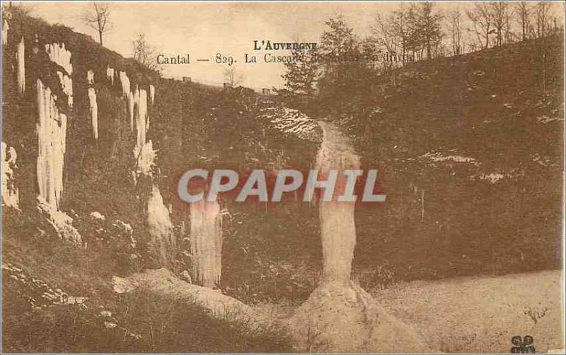 Old Postcard Cantal La Cascade