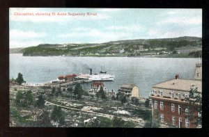 dc606 - CHICOUTIMI Quebec c1906-08 Steamer Dock Postcard