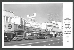 Ca 1942 RPPC* Hollywood Ca Tom Brenemans Restaurant & Famous Radio Show See Info
