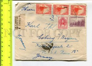 425015 ARGENTINA to GERMANY USA Zone 1948 year  air mail registered COVER