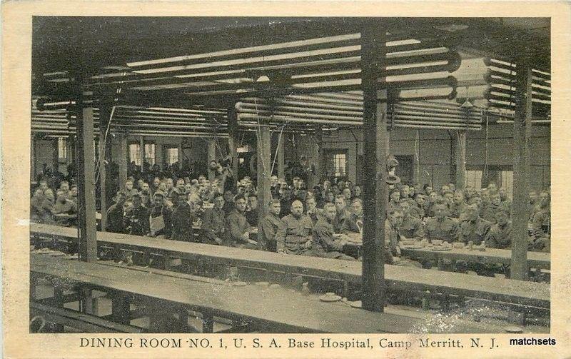 C-1918 Military Dining Room Base Hospital Camp Merritt New Jersey Simon 2277
