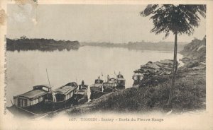 Cochinchine Vietnam Tonkin Sontay Bords du Fleuve Rouge Postcard  08.33