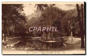 Old Postcard Lucon garden dumaine Lake