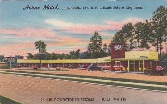 Florida Jacksonville Horne Motel U S 1 South Side At City Limits