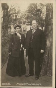 US President & Mrs. William Taft RPO Scranton & North Cancel 1909 RPPC