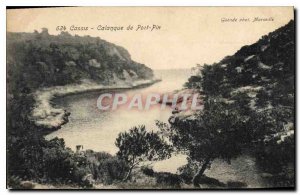 Old Postcard Cassis Calanque of Port Pin
