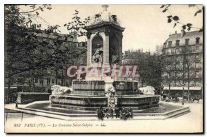 Postcard Old Paris VI La Fontaine Saint Sulpice