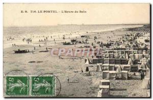 Le Portel - L & # 39Heure Bath - Old Postcard