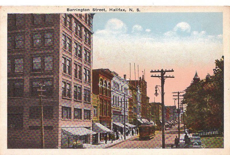 Postcard Barrington Street Halifax NS Canada