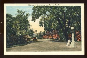 Aurora, Illinois/IL Postcard, Entrance To Mooseheart, Old Car