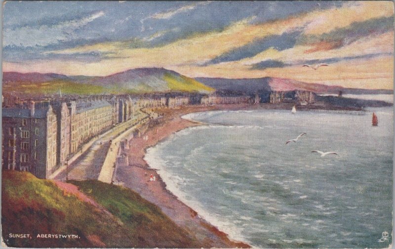 Wales Postcard - Aberystwyth Sunset, Cardiganshire  DC613