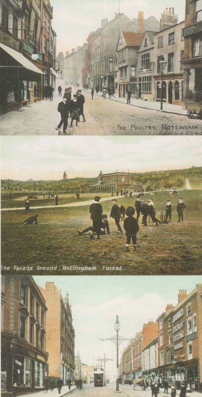 Nottingham Children Parade Ground Milton Street 3x Postcard s