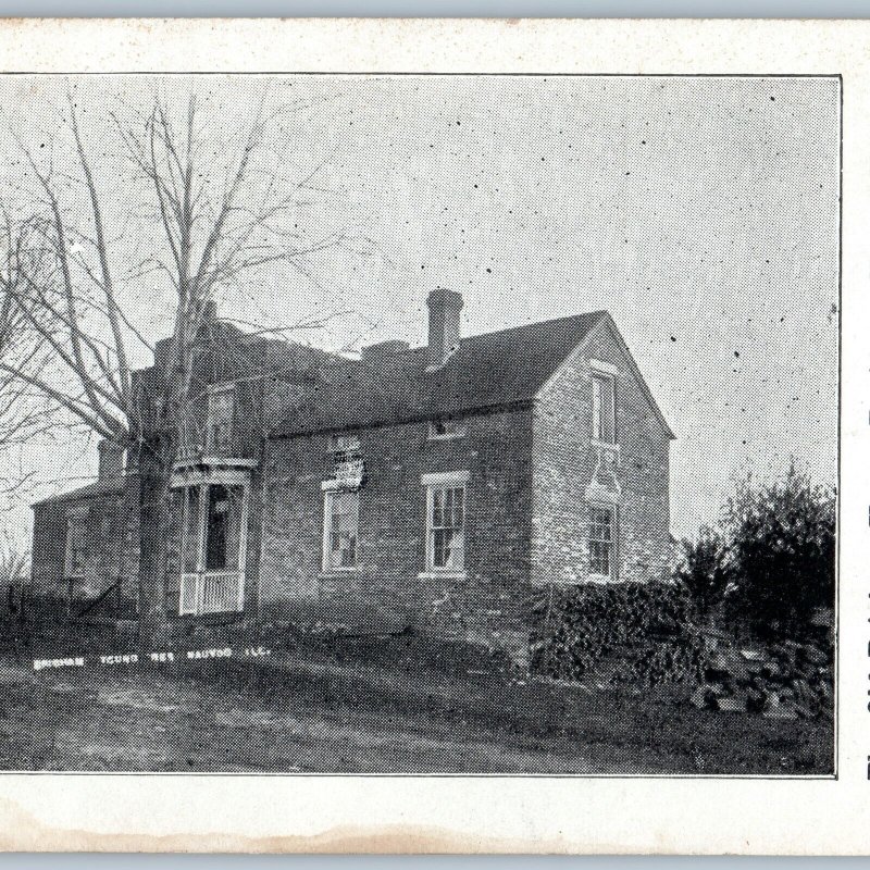 c1910s Nauvoo, IL Old Brigham Young Residence House Litho Photo PC ILL A189