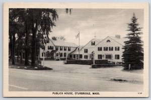 Publick House Treadway Inn  Sturbridge Massachusetts MA Ground & Trees Postcard