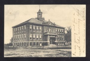 BEDFORD IOWA IA. HIGH SCHOOL BUILDING VINTAGE POSTCARD 1907