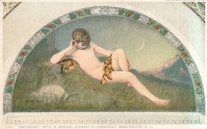 Vintage Postcard Endymion By H. O. Walker Library Of Congress Washington D.C.