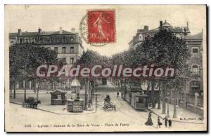 Postcard Old Lyon Avenue De La Gare De Vaise square in Paris