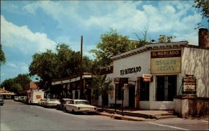 Albuqerque New Mexico NM El Mercado Shop Street Scene Vintage Postcard