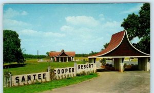 SANTEE, South Carolina SC~ Roadside SANTEE COOPER RESORT Entrance 1960s Postcard