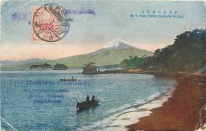 Japan mount Fuji from Enoura Suruc postcard