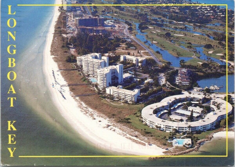 Longboat Key Club Florida FL Golf Course Aerial View c1995 Postcard C3