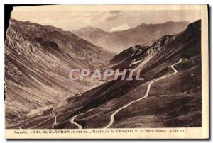 Postcard Old Savoie Col du Glandon Road House and Mont Blanc