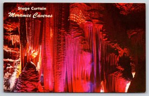 Parks~Stage Curtain @ Meramec Caverns Stanton Missouri~Vintage Postcard