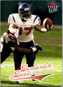 2004 Fleer Football Card Domanick Davis Houston Texans sk9284