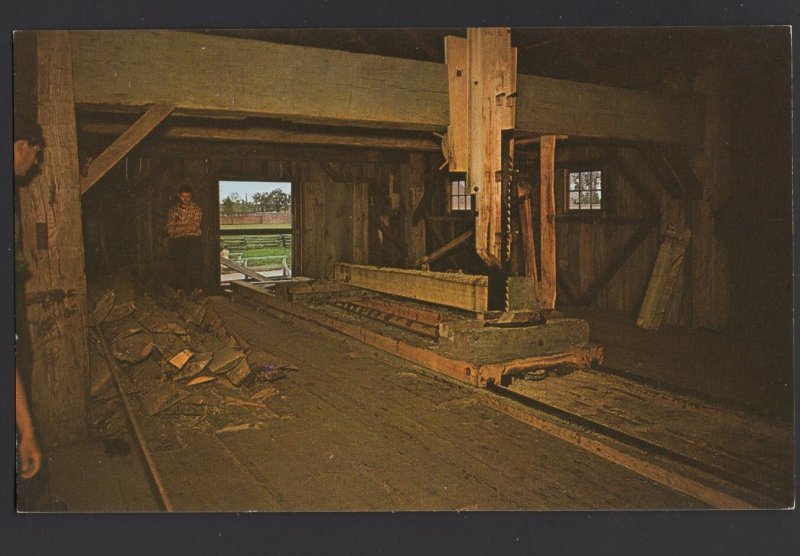 Ontario CORNWALL Upper Canada Village Interior of the Saw Mill ~ Chrome