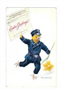 LP28  Easter Greetings ,  vintage postcard, Paques,  Artist 