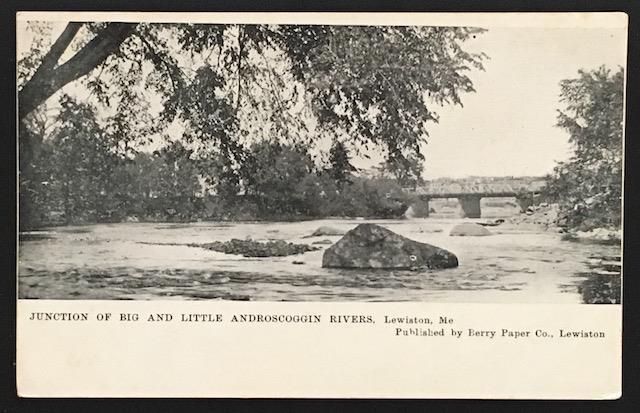 Junction of Big and Little Androscoggin Rivers Lewiston Me Berry Paper Co