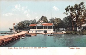 J71/ Middle Bass Island Ohio Postcard c1910 Club House Boat House 40