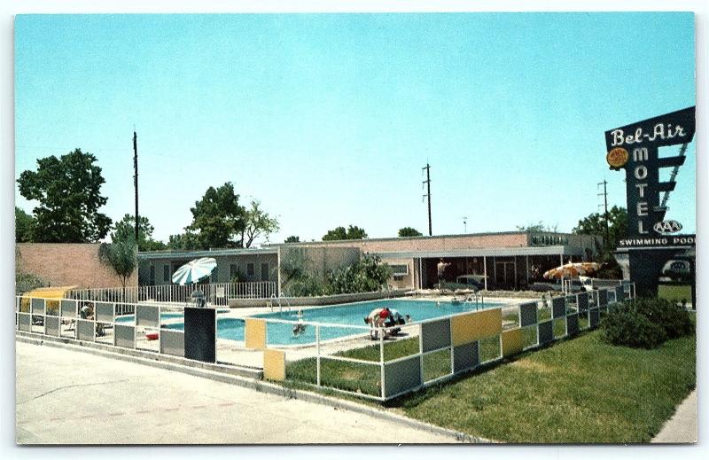 Postcard LA New Orleans Bel Air Motel 1950's C19