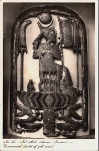 Egypt Fut Ank Amen's Treasures Ceremonial Shield of Gift Wood Vintage RPPC C086