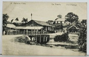 Baracoa Cuba La Pasada The Passage Antique Postcard K1