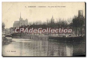 Old Postcard Amiens View from the Downstream Bridge