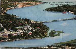 Postcard AERIAL VIEW SCENE Pensacola Florida FL AI1596