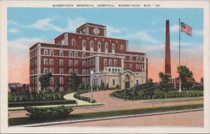 Postcard Sheboygan Memorial Hospital Sheboygan WI