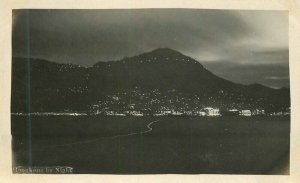 South East Asia Hong Kong Night 1920s RPPC Photo Postcard 22-4603