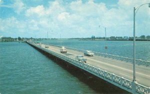 Postcard Venetian Causeway Miami Beach Florida