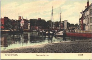 Netherlands Groningen Noorderhaven Vintage Postcard 04.09